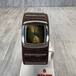 Nixon The Duke Royalty Watch Brown/Silver Real Diamond